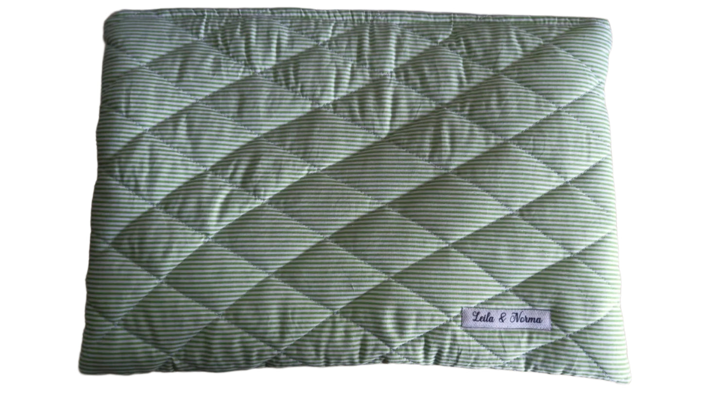 Green Pinstripe Multi-Purpose Quilted Pouches