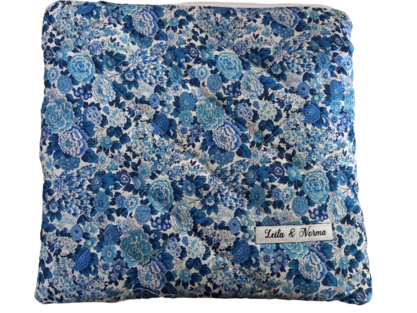 Vintage Blue Flowers Multi-Purpose Quilted Pouches