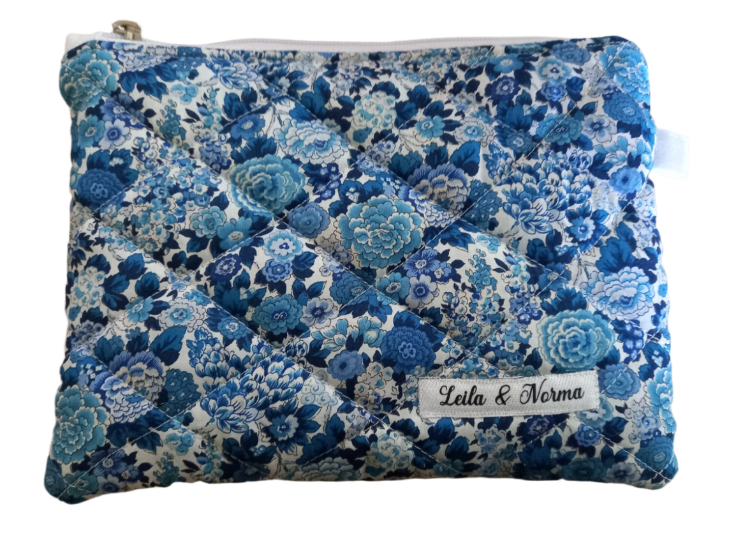 Vintage Blue Flowers Multi-Purpose Quilted Pouches