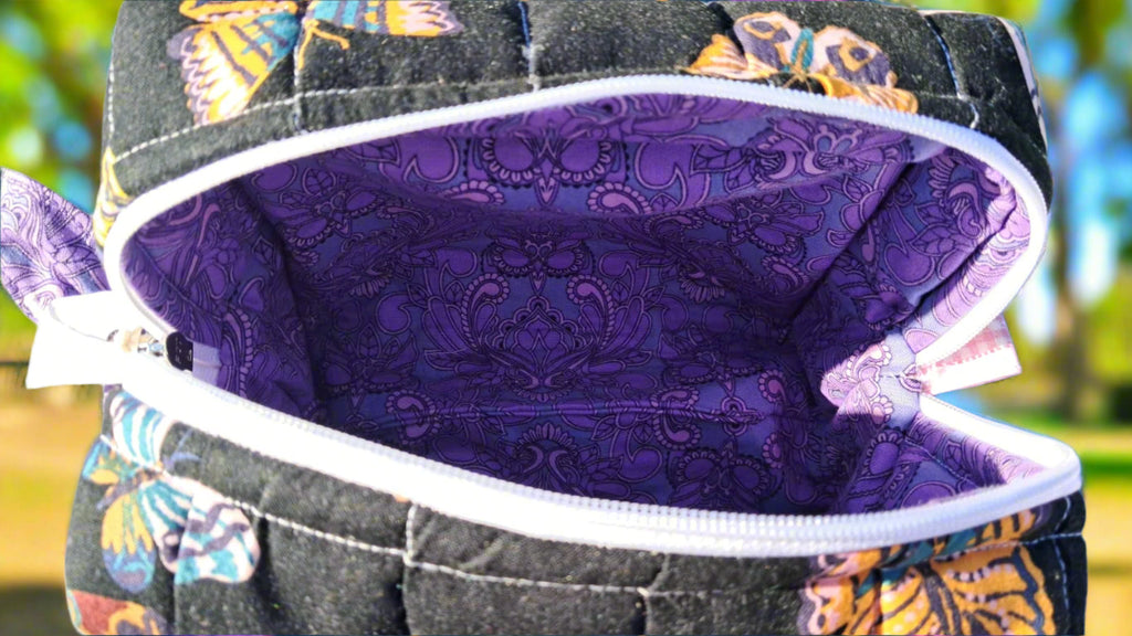 Butterflies on Black Carry All Bags