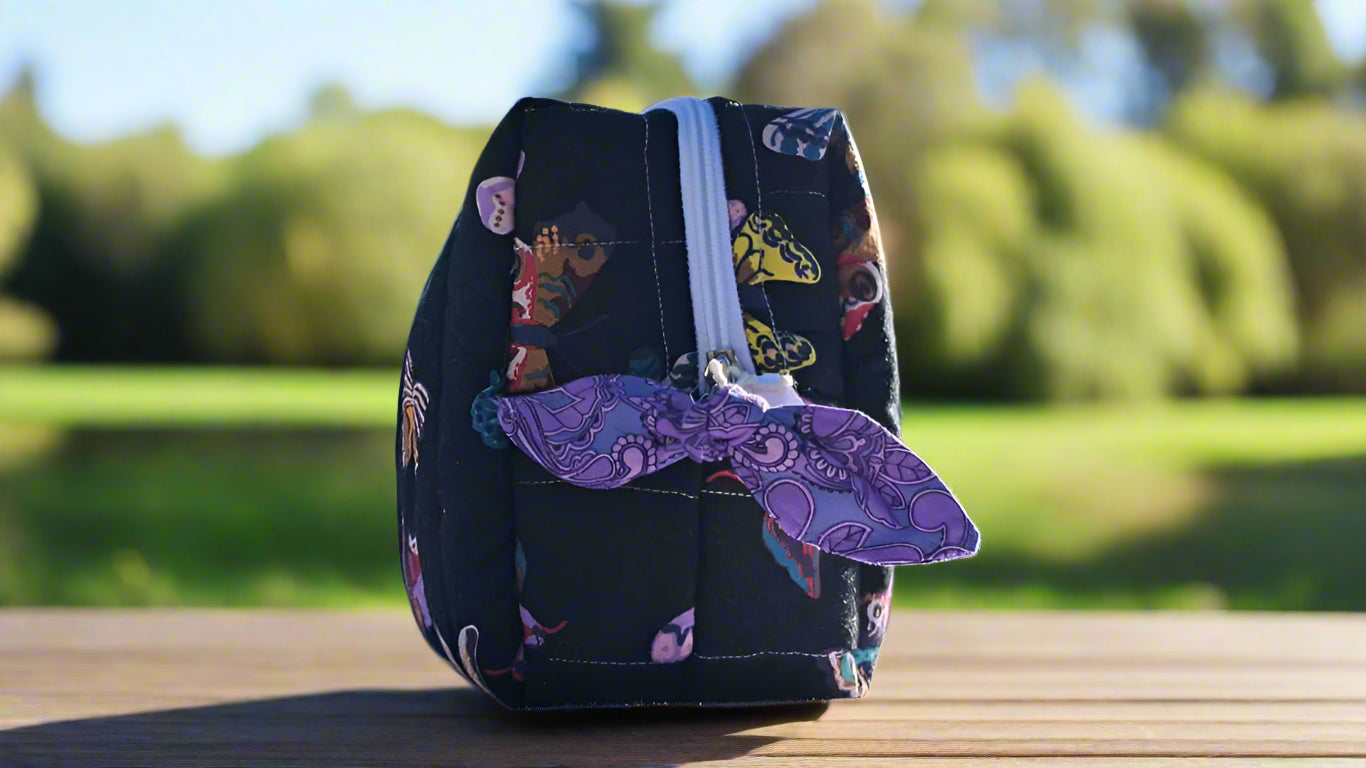 Butterflies on Black Carry All Bags