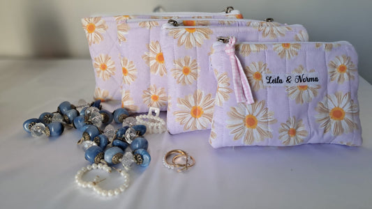 Daisies for Days Multi-Purpose Quilted Pouches