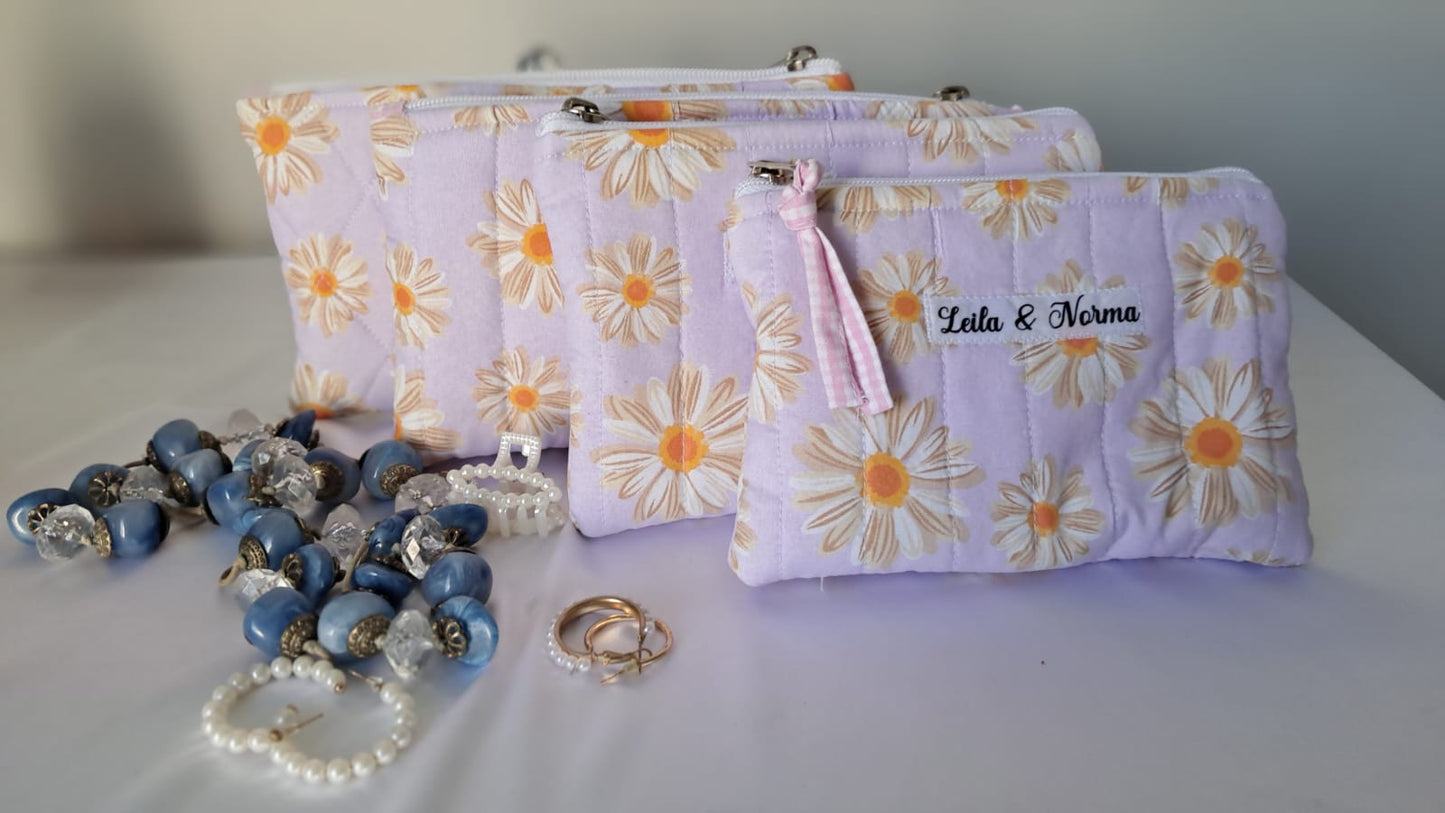 Daisies for Days Multi-Purpose Quilted Pouches