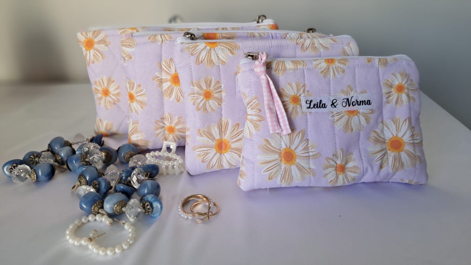 Daisies for Days Multi-Purpose Quilted Pouches