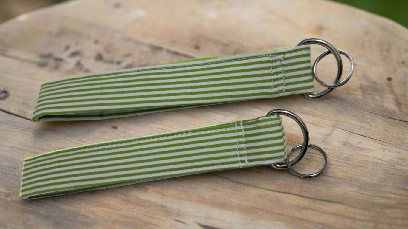 Green Pinstripe Wristlets