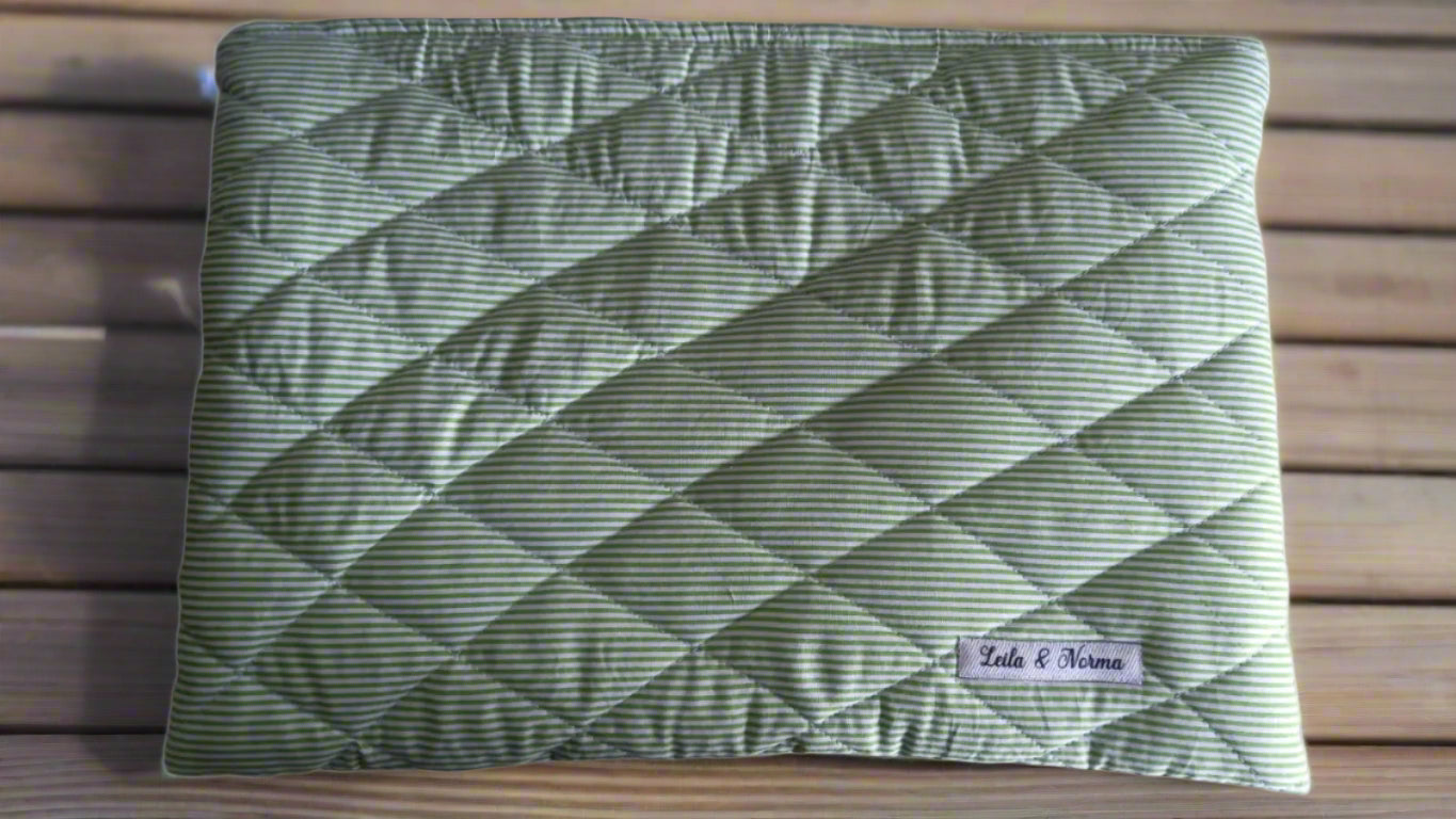 Green Pinstripe Multi-Purpose Quilted Pouches