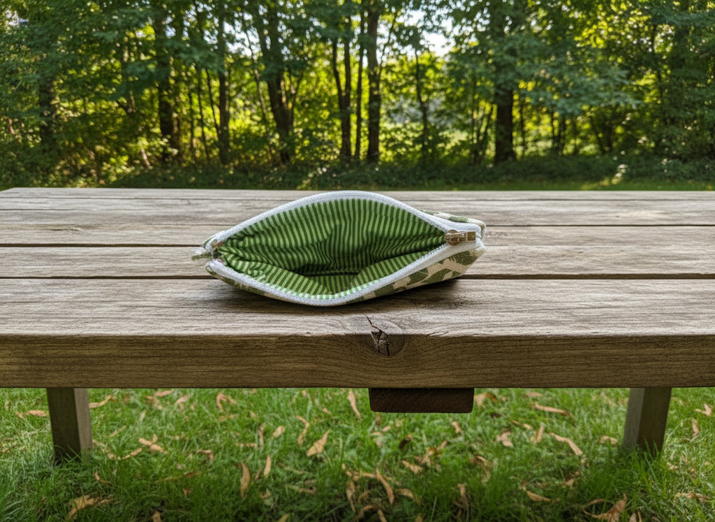 Green Animal Print Multi-Purpose Quilted Pouches