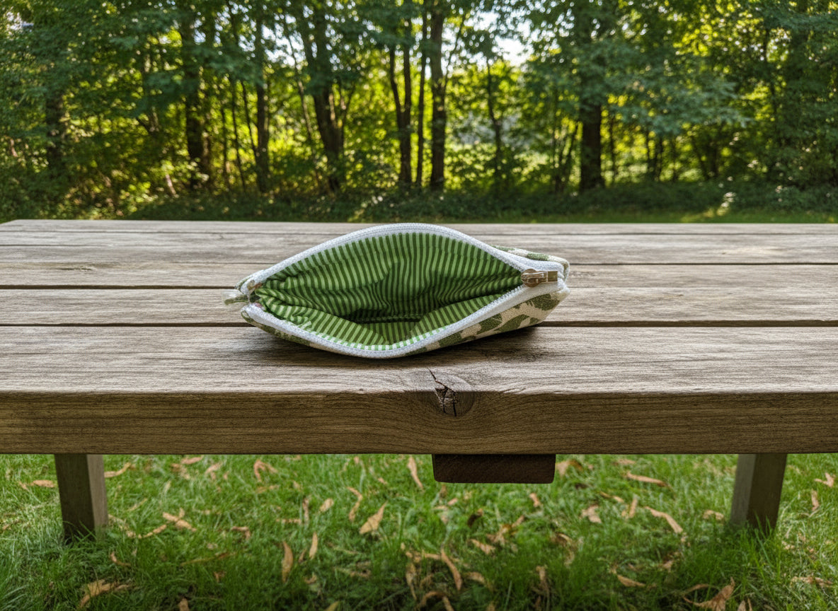 Green Animal Print Multi-Purpose Quilted Pouches