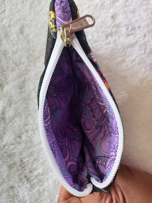 Butterflies on Black Multi-Purpose Quilted Pouches