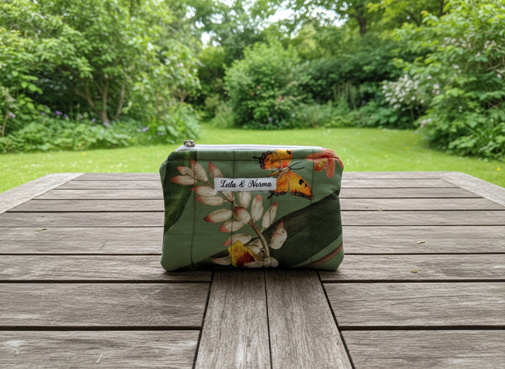 Butterflies & Leaves Multi-Purpose Quilted Pouches