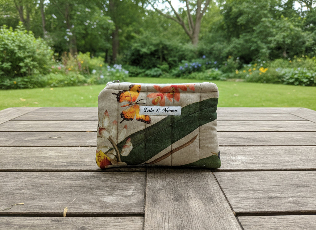 Butterflies & Leaves Multi-Purpose Quilted Pouches