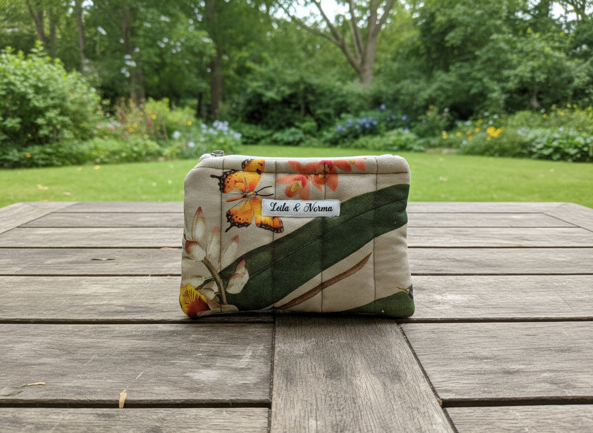 Butterflies & Leaves Multi-Purpose Quilted Pouches
