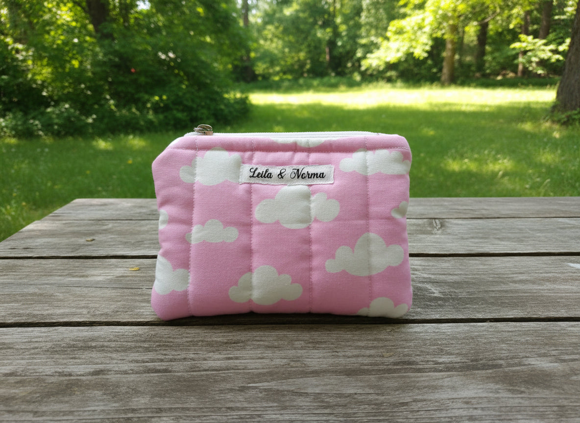 Clouds in Pink Sky Multi-Purpose Quilted Pouches