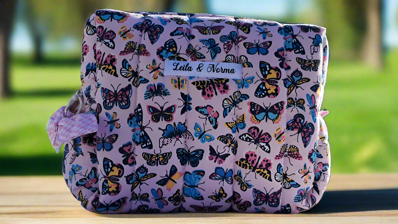 Butterflies Kaleidoscope in Pink Carry All Bags
