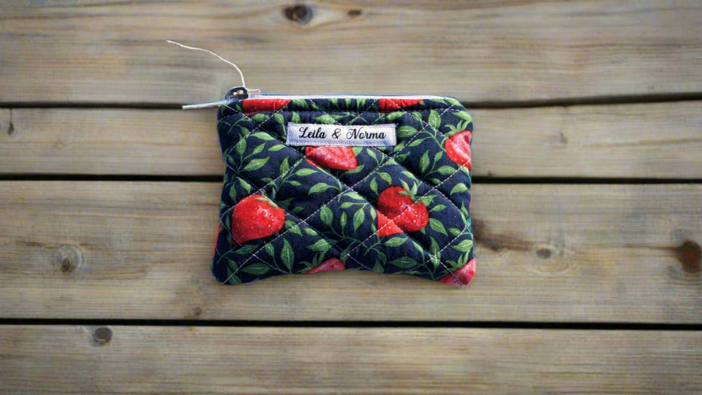 Strawberry Deluxe Multi-Purpose Quilted Pouches