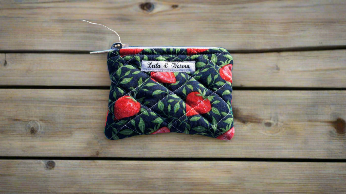 Strawberry Deluxe Multi-Purpose Quilted Pouches